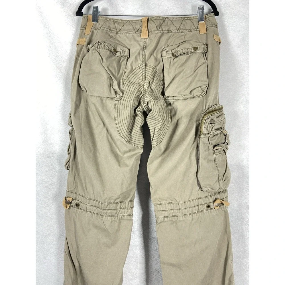 Vintage Polo Ralph Lauren Pants Womens 8 Khaki Paratrooper Military Cargo Y2K